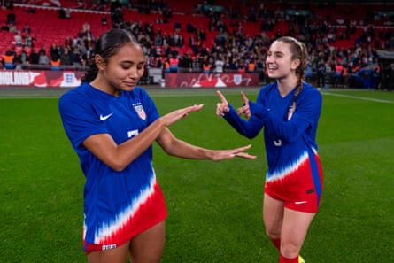 Alyssa Thompson and Ally Sentnor of USWNT