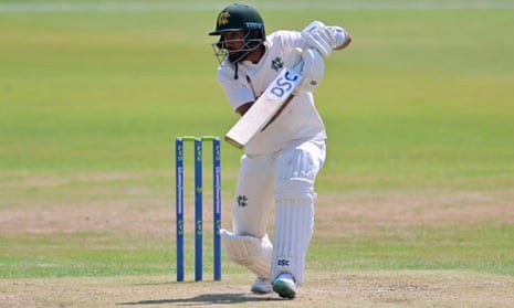 Haseeb hits the ball away