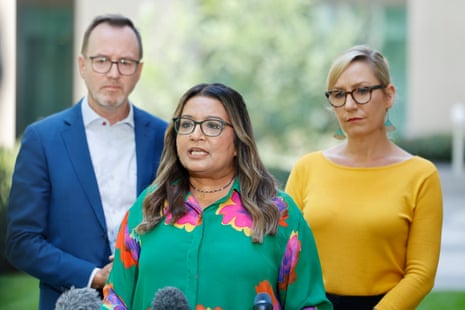Mehreen Faruqi speaks at a press conference on Tuesday