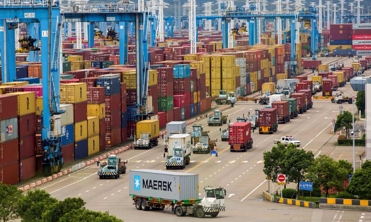 China’s Ningbo Zhoushan port in Zhejiang province, a key shipping hub. A new Covid outbreak in the region has raised fears of further delays in the global shipping system. Photograph: China Stringer Network/Reuters