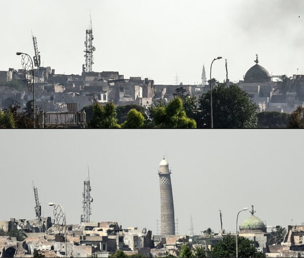 The leaning Al-Hadba minaret has vanished from Mosul’s skyline