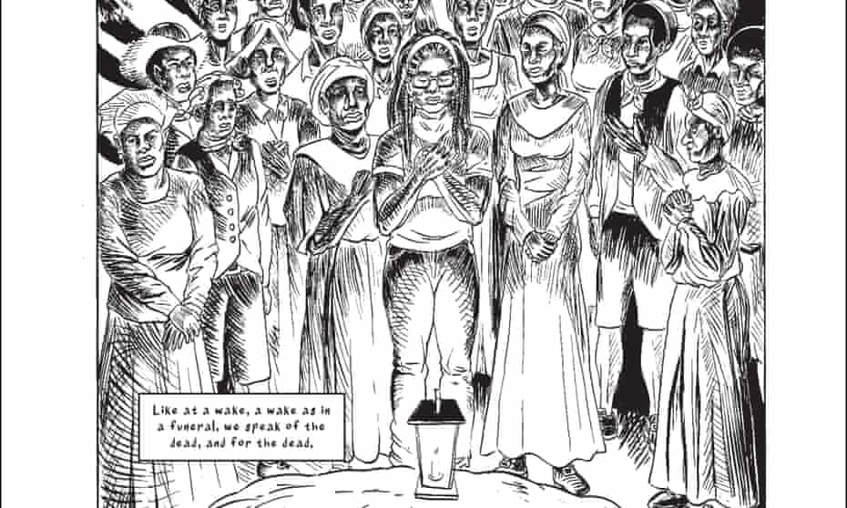A detail from a page of Wake: The Hidden History of Women-Led Slave Revolts by Rebecca Hall and Hugo Martínez.