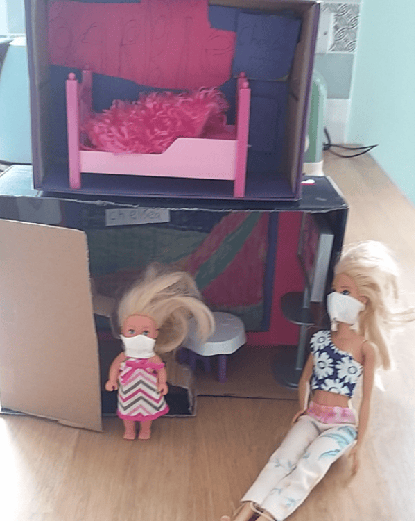 Exhibition gives insight into children’s play in lockdown | Coronavirus 1 A strong desire from children to control their own spaces resulted in a huge amount of den-building.
