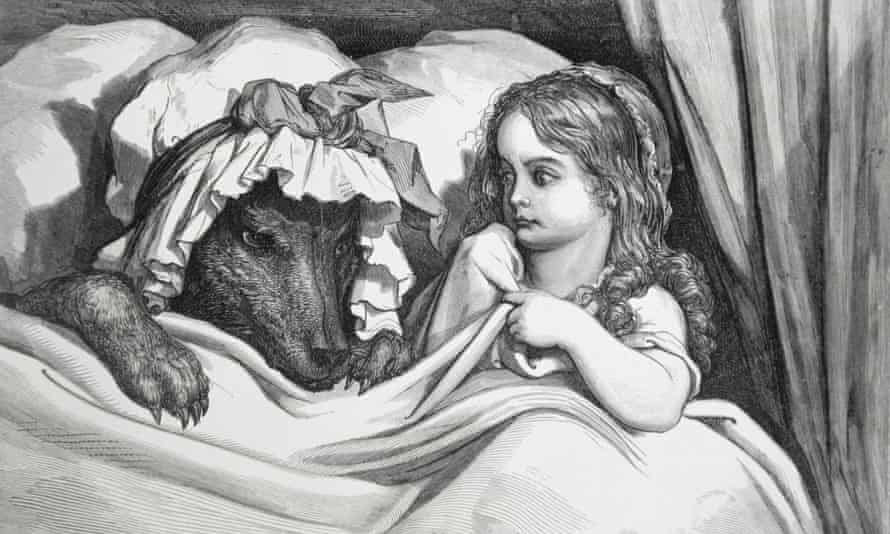 ‘A polarizing topic’: The Disguised Wolf and Little Red Riding Hood, an 1862 engraving by Gustave Dore.