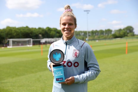Aston Villa’s Rachel Daly, pictured here with the Barclays WSL Player of the Season Award, starts the day on 21 goals, three clear of her nearest rival in the race for the Golden Boot.
