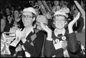 A Conservative party ‘family rally’ at Wembley conference centre on the Sunday before the June 1987 general election that returned Margaret Thatcher to power for a third term with a majority of 102 seats.