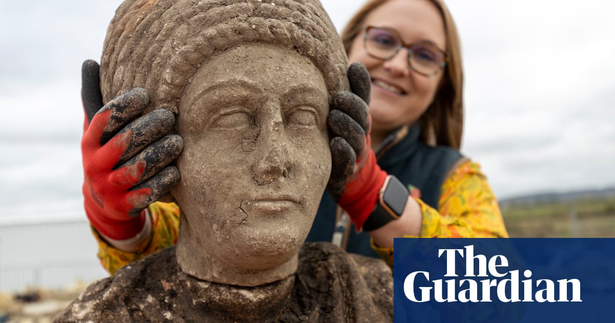 ‘Astounding’ Roman statues unearthed at Norman church ruins on route of HS2