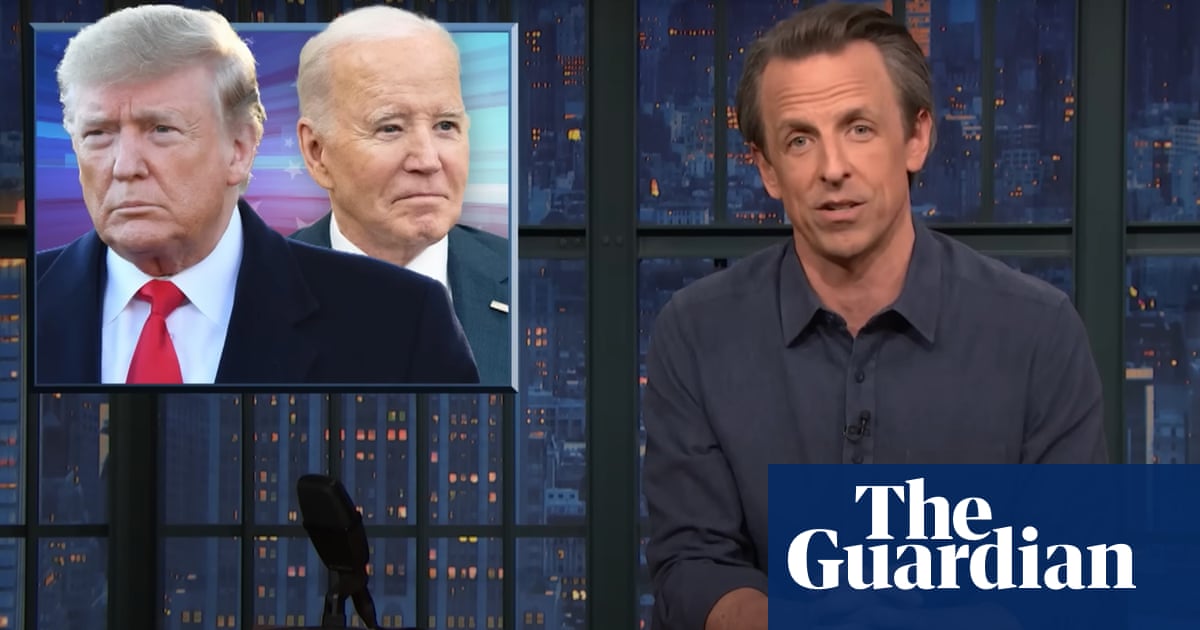 Seth Meyers sobre la charla del debate Trump-Biden: ‘Como una producción de Bring It On en un hogar de ancianos solo para hombres’ | Resumen de la televisión nocturna Seth Meyers sobre la charla del debate Trump-Biden: ‘Como una producción de Bring It On en un hogar de ancianos solo para hombres’ | Resumen de la televisión nocturna