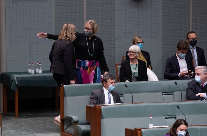 Liberal MP Bridget Archer crosses the floor.