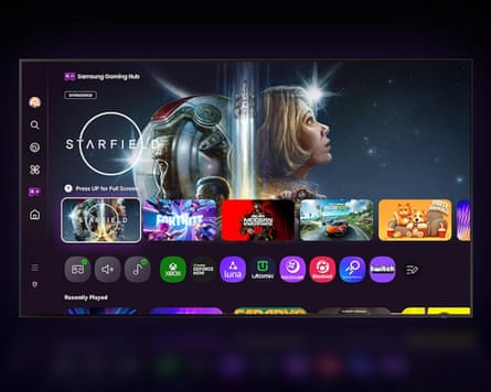 product photo of TV on samsung’s gaming hub