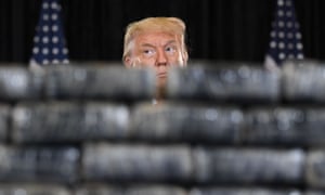 US President Donald Trump attends a briefing on enhanced narcotics operations at the US Southern Command in Doral, Florida, on Friday.