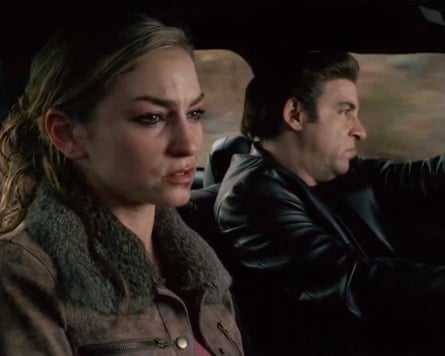 Drea de Matteo as Adriana La Cerva and Steven Van Zandt as Silvio Dante in The Sopranos.