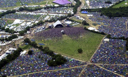 The Glastonbury site on 27 June 2003.