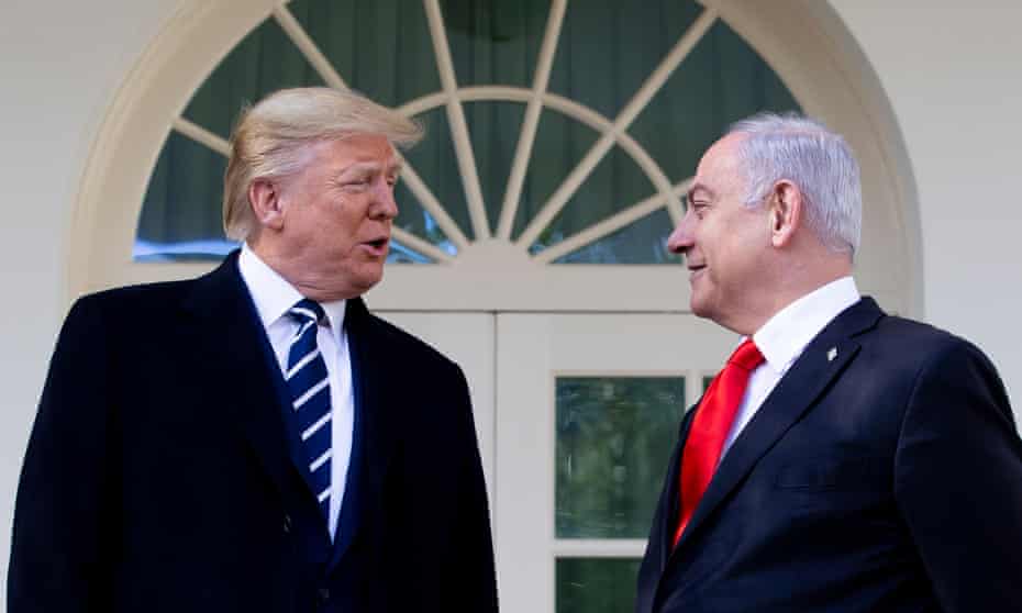 Donald Trump and Benjamin Netanyahu at the White House in January
