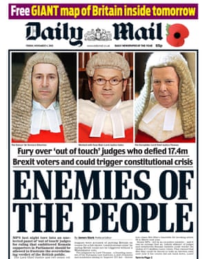 Daily Mail ‘Enemies of the people’ front page