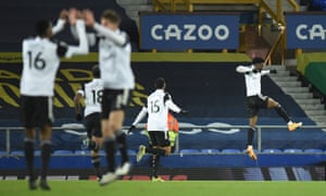 Fulham’s Josh Maja (right) celebrates scoring.