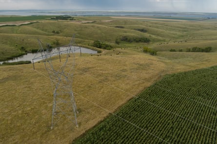 aerial view of a farm