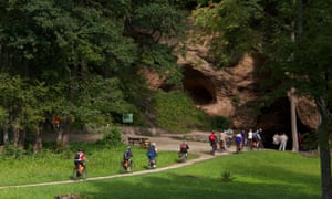 Cyclists in the Gauja national park