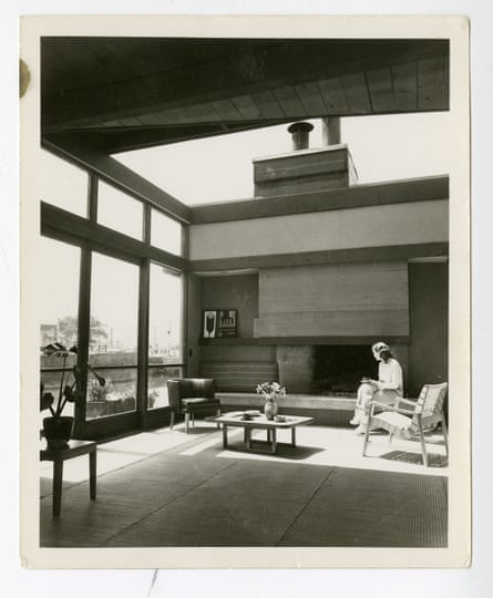 Edith Heath in her living room, 1950.