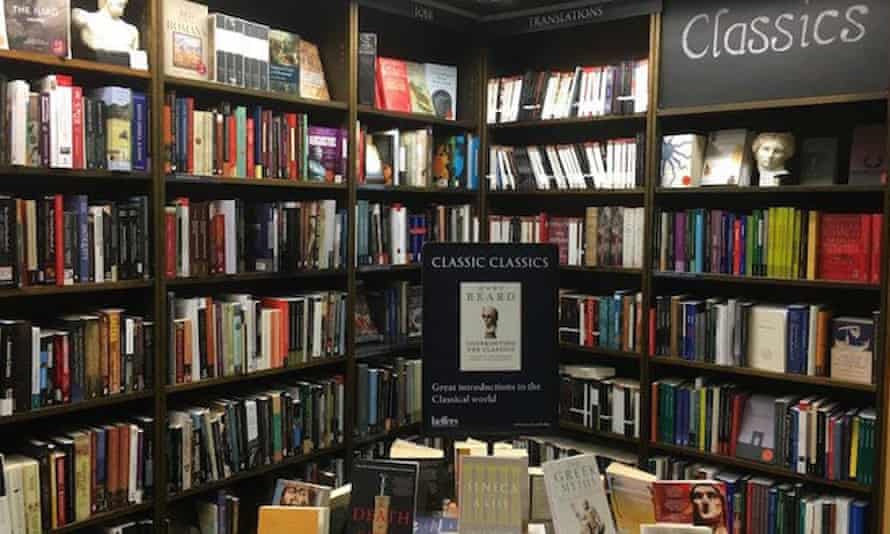 Inside Heffers bookstore in Cambridge, UK
