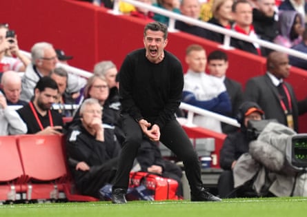 Fulham manager Marco Silva reacts during their game against Arsenal in May.