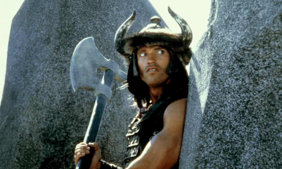 Arnold Schwarzenegger as Conan the Barbarian in the 1982 film.