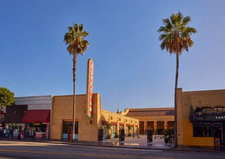 The renovated exterior of the Egyptian Theater.