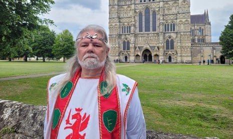 Senior druid and parliamentary candidate named King Arthur Pendragon.