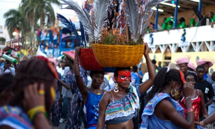 Carnival revellers in Port-au-Prince.