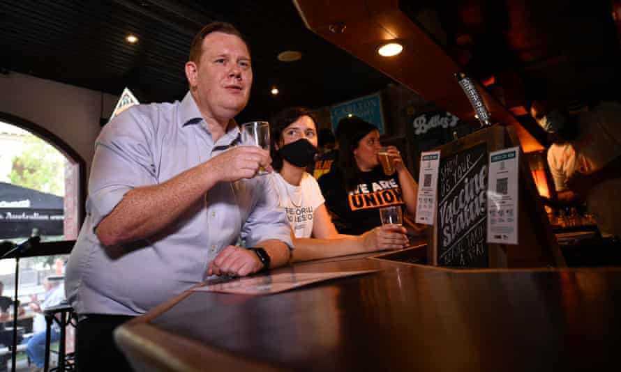 Victorian Trades Hall secretary Luke Hilakari at the Curtin hotel