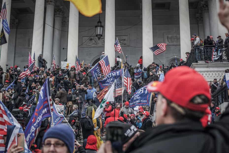 Trump supporters at the 6 January insurrection.