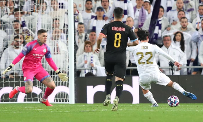 Real Madrid 1 2 Manchester City Champions League Last 16 First Leg As It Happened Football The Guardian