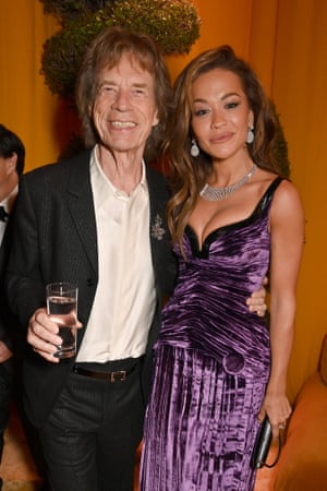 Mick Jagger poses with Rita Ora at the Vanity Fair party