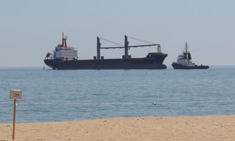 A file image of a cargo ship arriving at Chornomorsk.