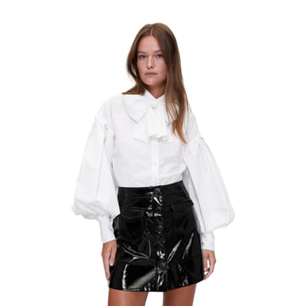 Gap GapStudio white poplin bow shirt