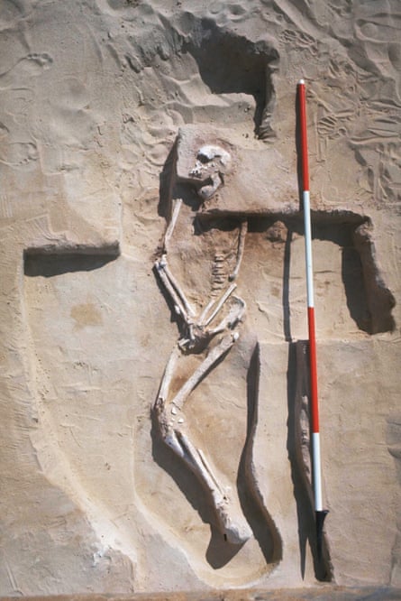 The 40,000-year-old remains of Mungo Man.