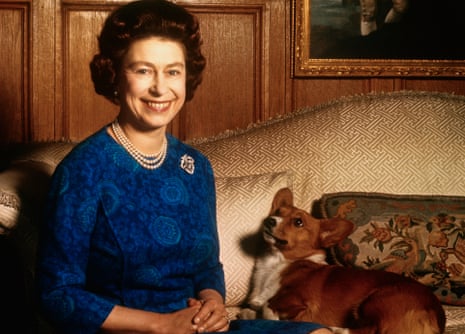 The Queen at Sandringham with one of her beloved corgis in 1970.