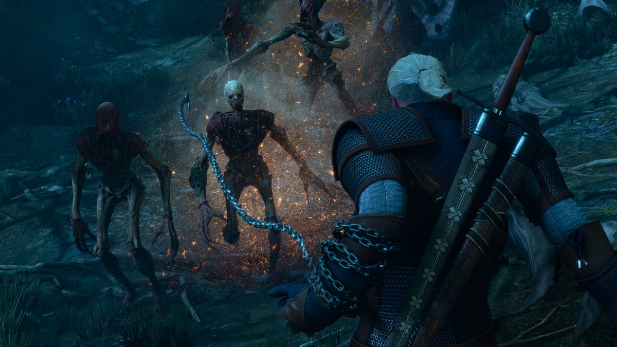A screenshot from The Witcher 3: Songs of the Past.
