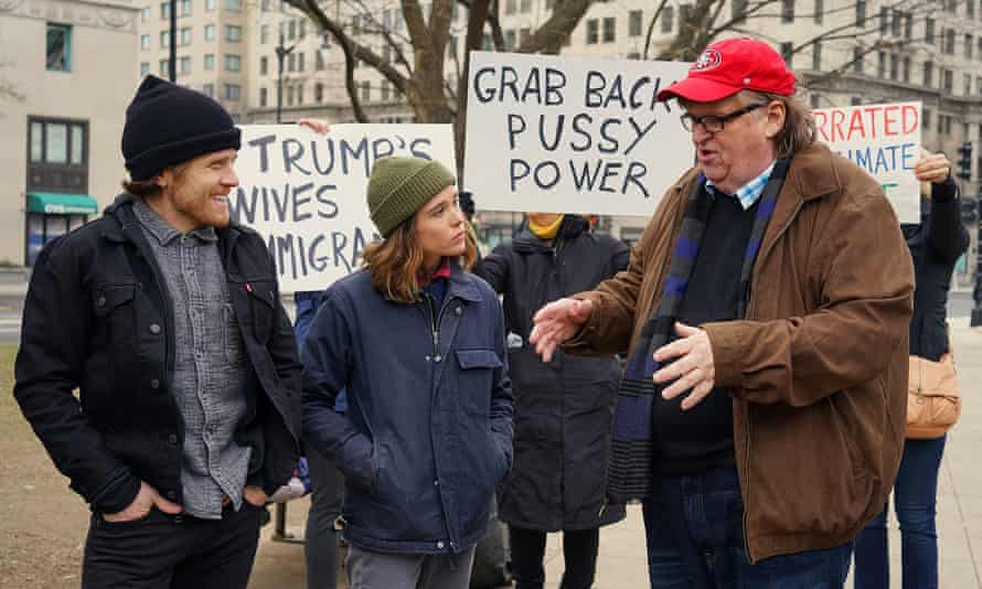 'I felt inspiring moments of absolute joy': Ellen Page shoots Vacation with Michael Moore.