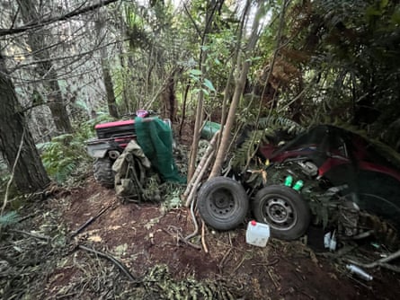 One of the campsites where Tom Phillips and his children had been hiding in the bush