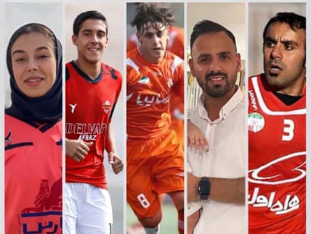 From left to right: Saba Rashtian, Amirhossein Mohammadzadeh, Ribin Moradi, Mehdi Lavasani, Mojtaba Tarshiz