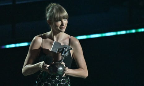 Swift booking recommended … Taylor Swift at the 2022 MTV Europe music awards.