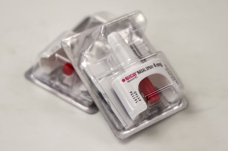 The two doses of Narcan, which can be given for a opioid overdose in an emergency situation.