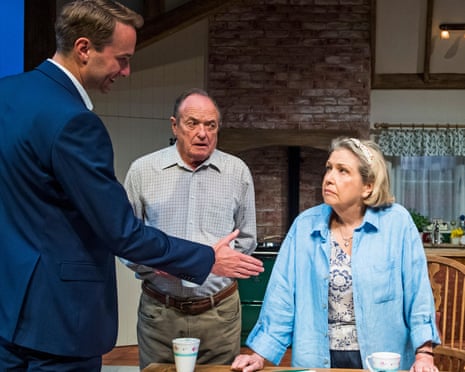 Oliver Chris (Joe), James Bolam (Jack), Anne Reid (Elizabeth) in Fracked! Or: Please Don't Use The F-Word by Alistair Beaton @ Minerva Theatre, Chichester.
(Opening-15-07-16)
©Tristram Kenton 07/16
(3 Raveley Street, LONDON NW5 2HX TEL 0207 267 5550 Mob 07973 617 355)email: tristram@tristramkenton.com