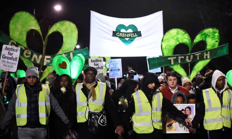 A silent candlelit march to mark the six-month anniversary of the Grenfell Tower fire