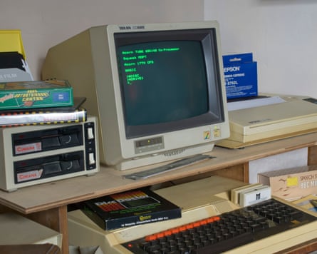BBC Master 128 microcomputer setup