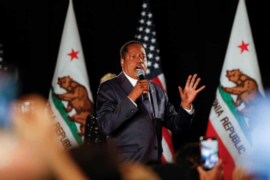 Larry Elder était le principal challenger républicain du gouverneur sortant Gavin Newsom.