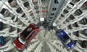 Volkswagen cars at the company’s base in Wolfsburg.