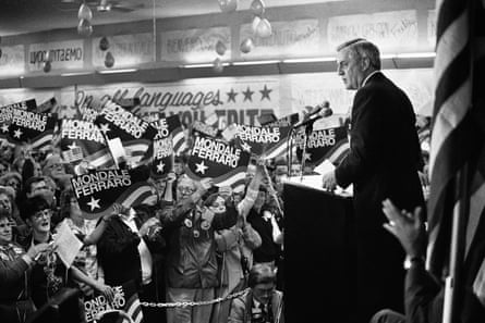 Walter Mondale on the campaign trail in 1984.