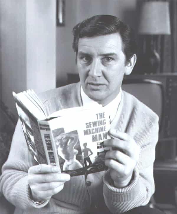 Stanley Morgan with his book The Sewing Machine Man, 1968